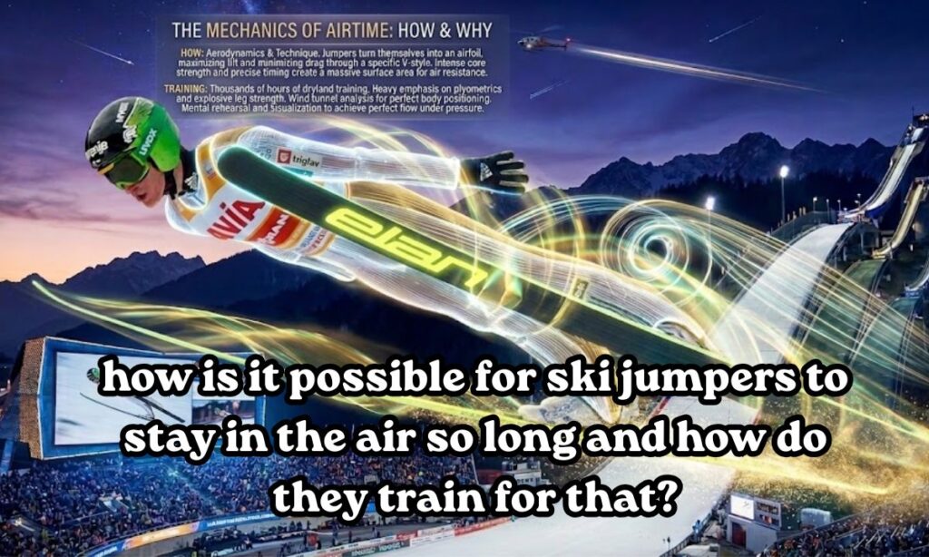 how is it possible for ski jumpers to stay in the air so long and how do they train for that?